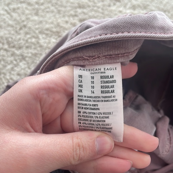 American Eagle size 10 regular washed out purple jeggings - Picture 3 of 10